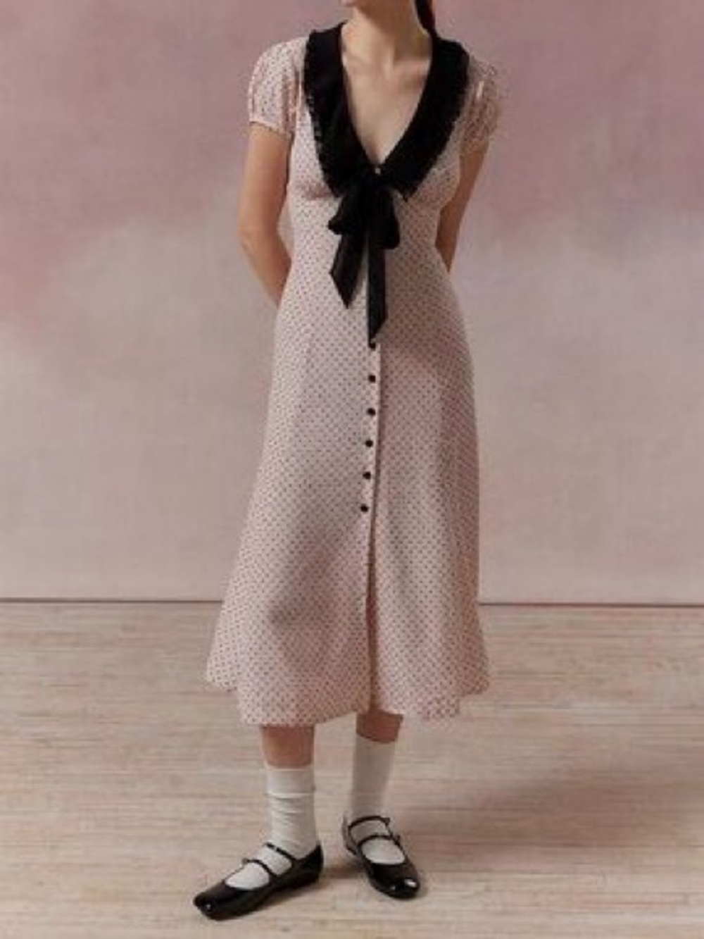 Kimchi Blue Giovanna Empire Midi Dress from Urban Outfitters, Medium, Pink - Picture 2 of 11